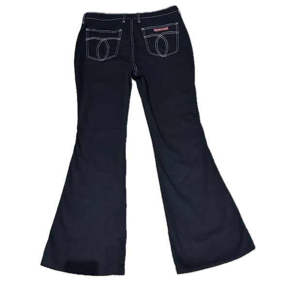 ππΏ JOHNNY WAS x SASSON Black Flare Jeans | Y2K Retro Contrast Stitch | Szβ 30 - Picture 1 of 8